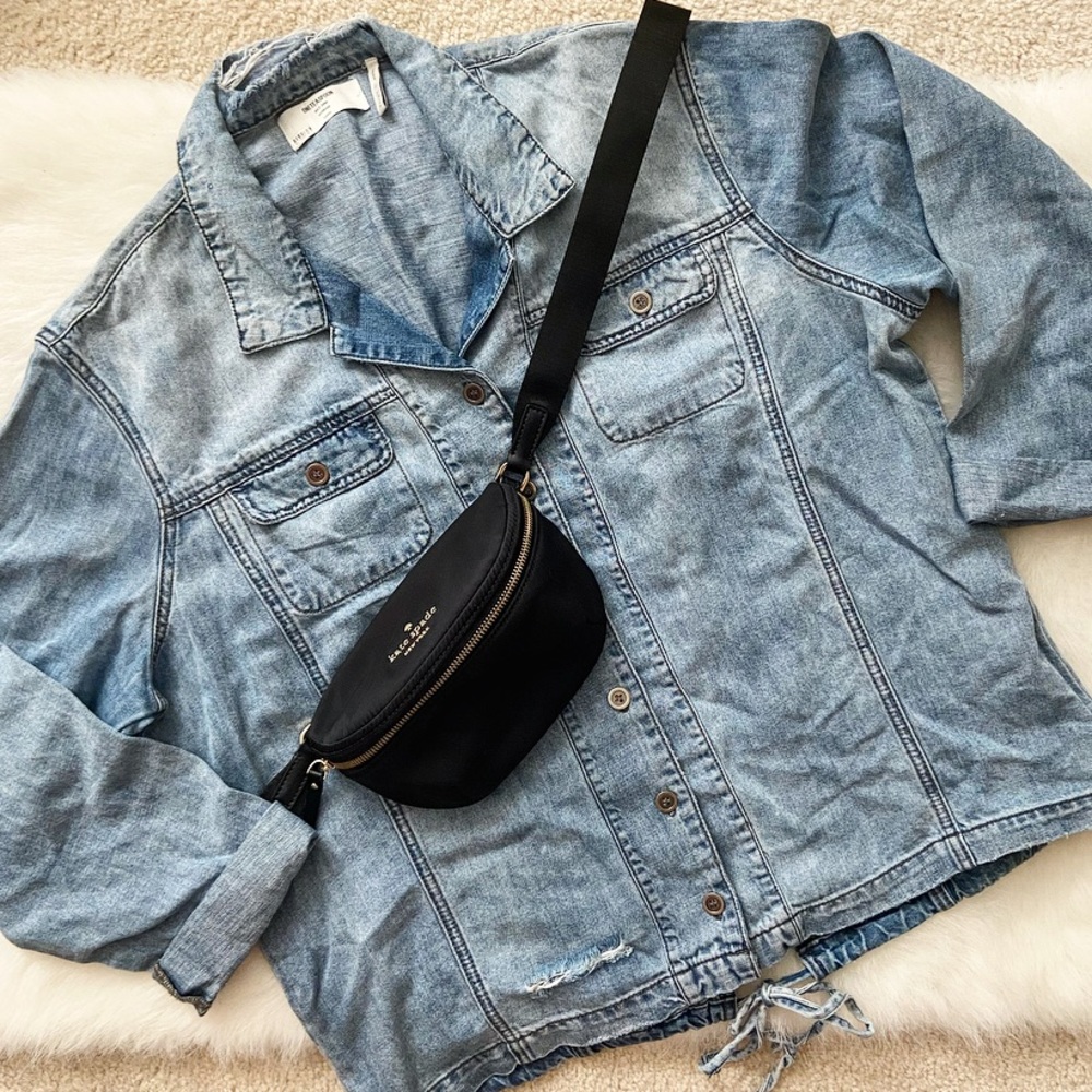 One Teaspoon Button Down Distressed Chambray Top - image 1
